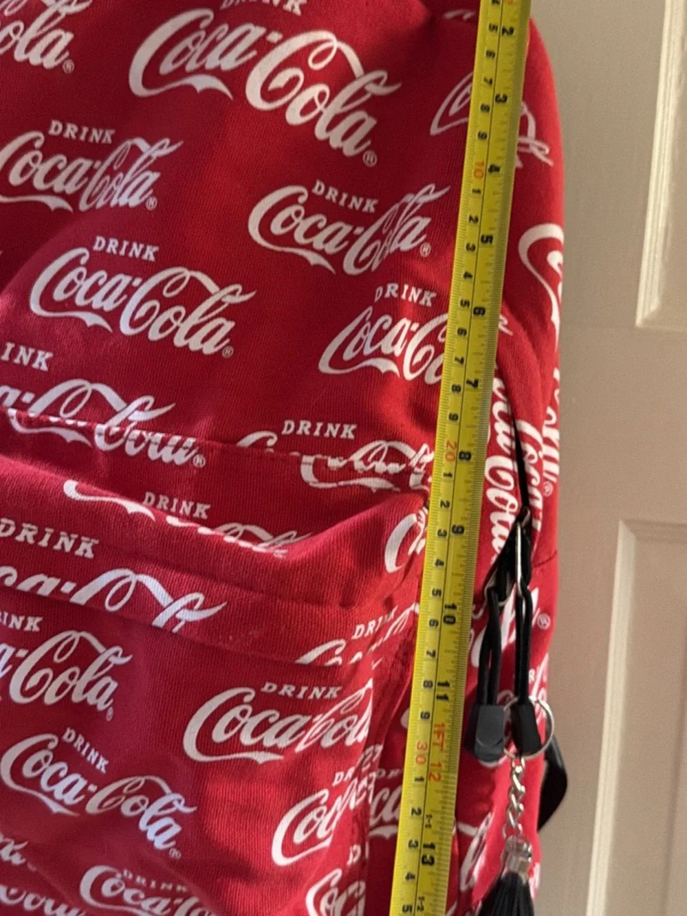 Coca-Cola Red and White Logo Print Backpack